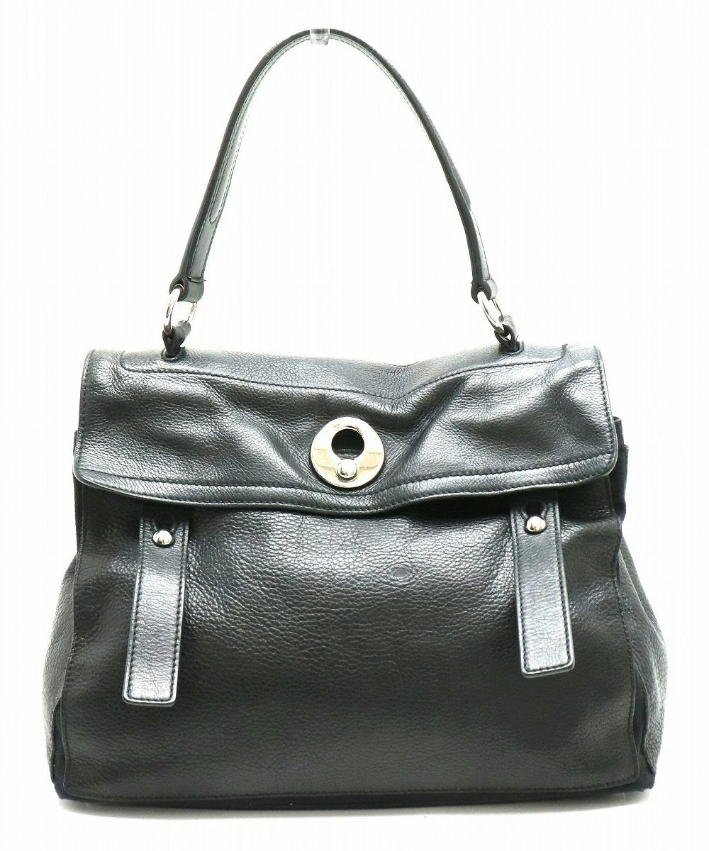Saint Laurent Yves YSL Yves Muse To 2way Shoulder Bag Leather Black